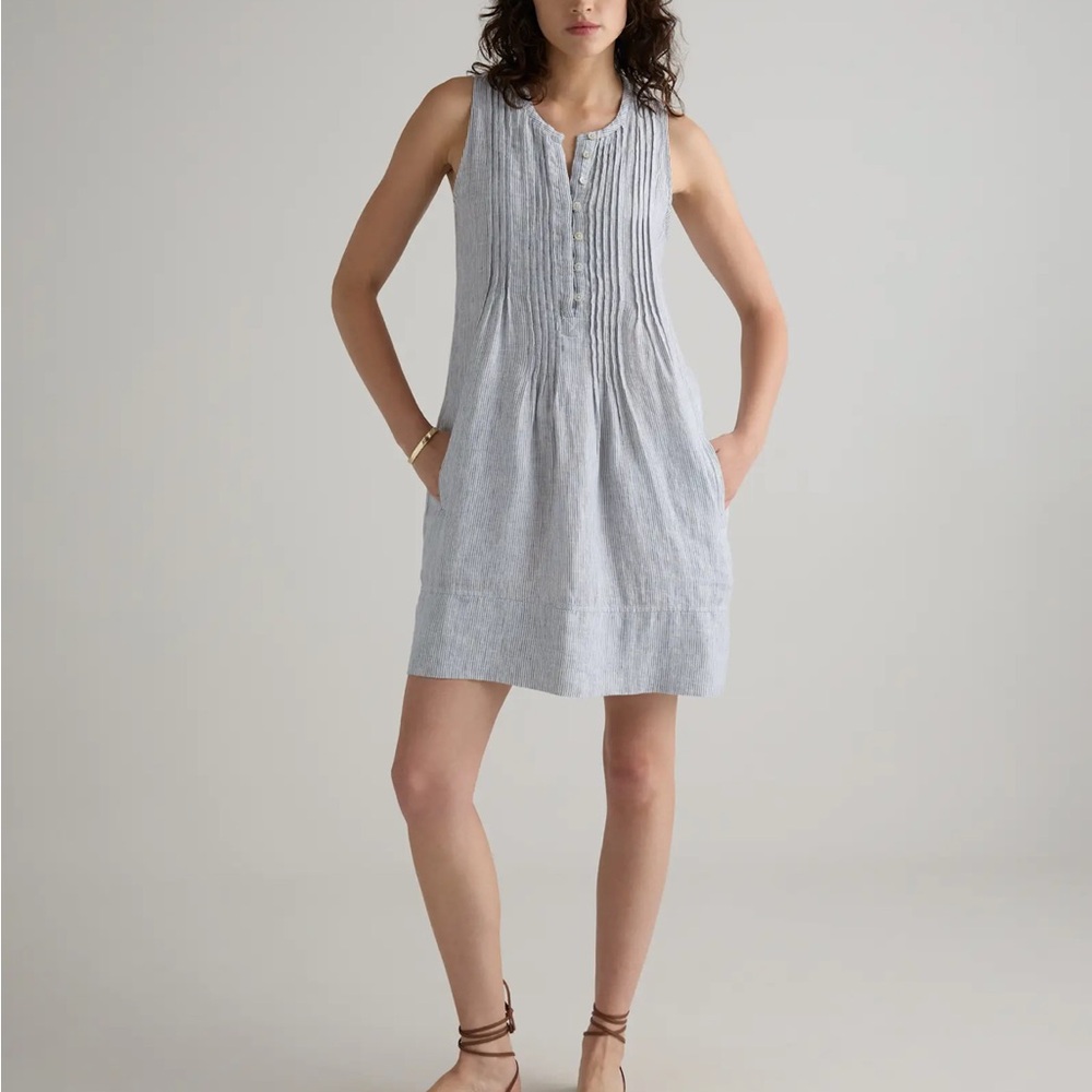 Quince | 100% European Linen Sleeveless Swing Dress